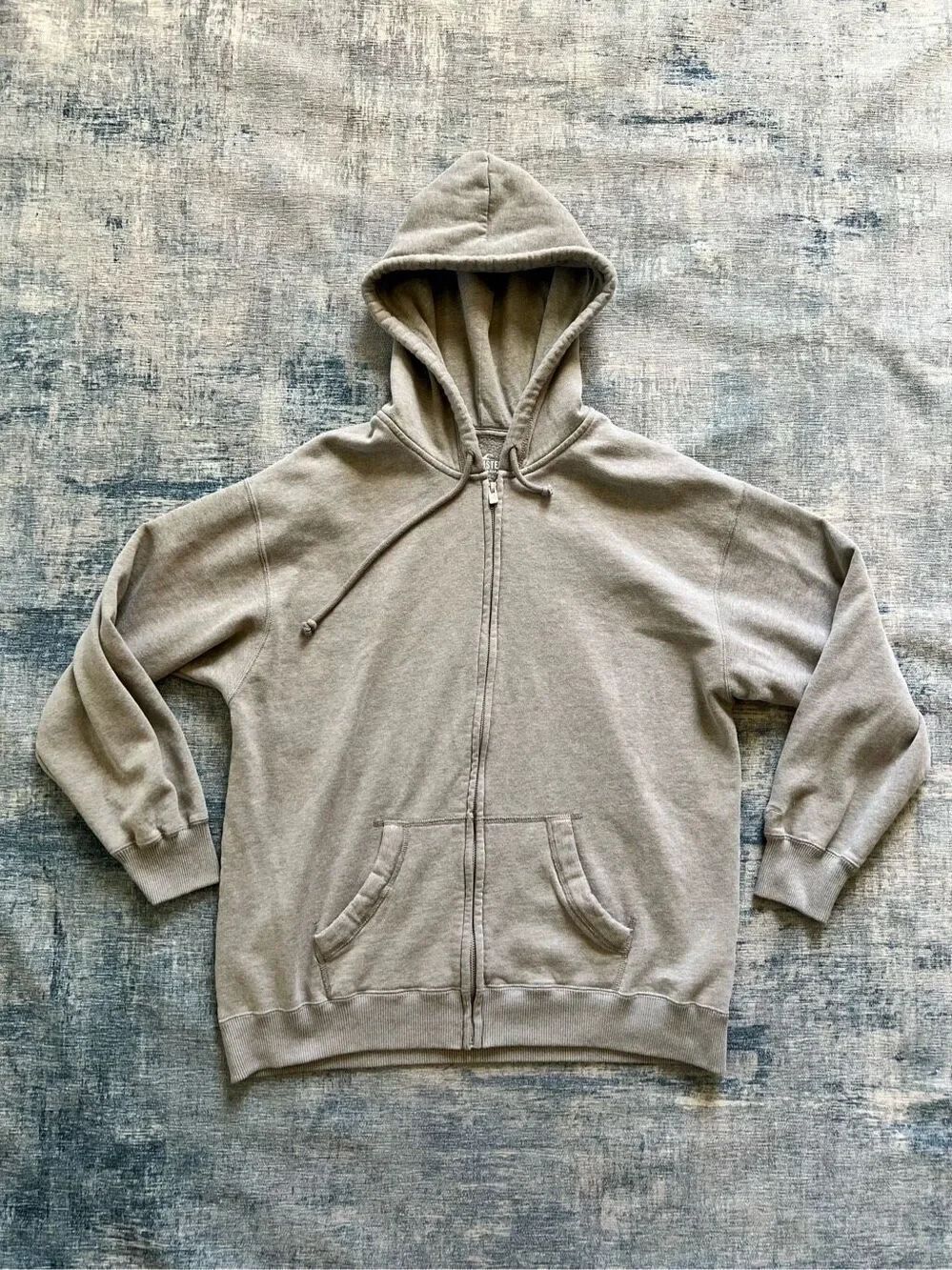 Hollister Heathered Gray Full Zip Hoodie Medium